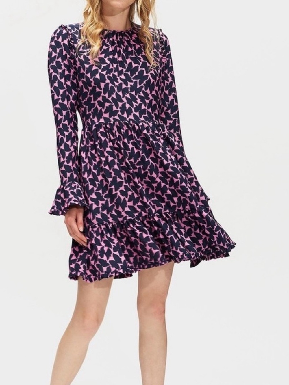 La DoubleJ Short Summer Visconti Dress – Farfalline Butterfly Print – Size M